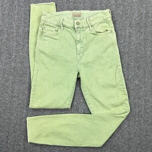 Mother Jeans Womens 26 Army Green‎ The High Waisted Looker Ankle Fray 1411-690